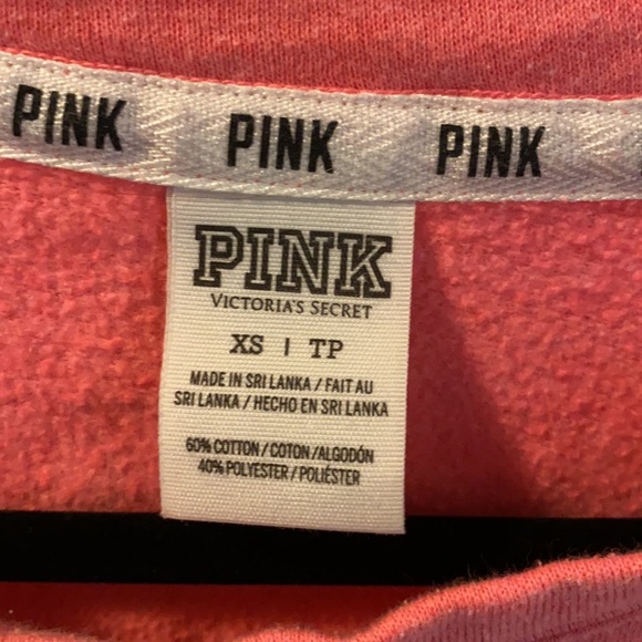 LE VS PINK Metallic Logo Long Sleeve Pullover - Picture 5 of 5